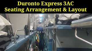 Duronto Express Trains 3rdThird AC Seat Coach Layout 3rd AC Seat Map Seating Arrangement [upl. by Gnuhn]