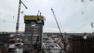 Just a dreary morning at the Mutual of Omaha Tower construction site [upl. by Archaimbaud723]