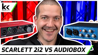 Focusrite Scarlett 2i2 VS PreSonus Audiobox USB 96 [upl. by Alathia]