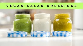 7 EPIC RAW VEGAN SALAD DRESSINGS 😋 fast  easy [upl. by Hirai]