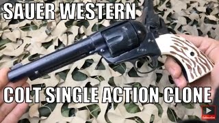 Hawes JP Sauer amp Sohn Western Marshall Colt Single Action Army Revolver Clone 22lr [upl. by Alekat]