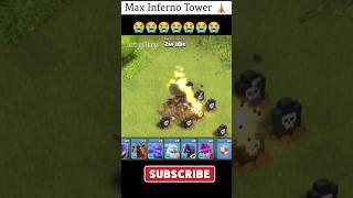 Max Inferno Tower 🗼 Clash of Clans shorts clashofclans coc driggplays [upl. by Aisayt554]