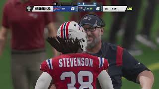 Bills vs Patriots Madden 23 Gameplay [upl. by Esyak]