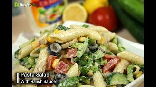 Vegetable Pasta with ranch sauce  معكرونة بالخضار مع صلصة الرانش [upl. by Anaiviv400]