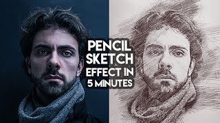 Pencil Sketch Effect in few clicks tutorial [upl. by Nathanil]