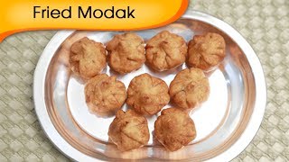 Fried Modak  Sweet Coconut Dumpling  Ganesh Festival Special Recipe By Ruchi Bharani [upl. by Rayford]