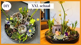 XXL Voorjaarsschaal 🌻✨☀️ Cursus Bloemschikken 268  Carlein Tukkers  Voorjaarsbloemstuk [upl. by Ludly]