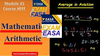 Course 011 Average  EASA PART 66 MODULE 1  Mathematics [upl. by Ardnazil]