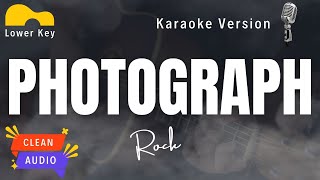 Ed Sheeran Karaoke Photograph Lower Key  ROCK Version  Sing Your Heart Out [upl. by Haidebez]