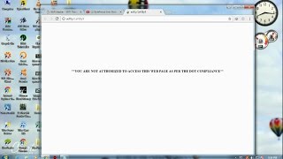 How to fix YOU ARE NOT AUTHORIZED TO ACCESS THIS WEB PAGE AS PER THE DOT COMPLIANCE [upl. by Yenohtna]