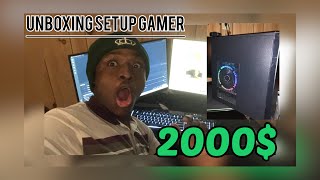 Unboxing my 2000 gaming setup pc gamer [upl. by Tuinenga]