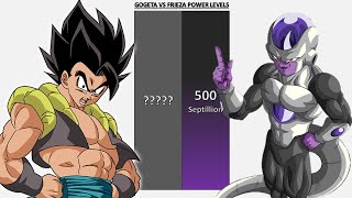 Gogeta VS Frieza POWER LEVELS  DBZDBGTDBSSDBHAnime WarUV [upl. by Lashond]