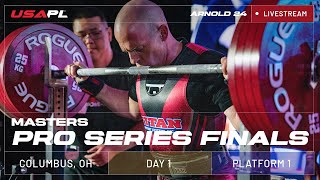 2024 USA Powerlifting Arnold Masters Pro Series Finals  Platform 1 [upl. by Akerdnuhs]