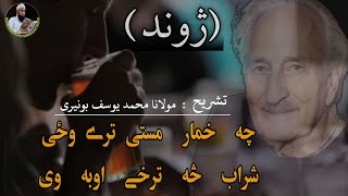 Che Khumar masti tri ozi sharab sa tarkhi oba wi  Ghani khan nazam Jwand  Molana yousuf Buniri [upl. by Drwde]