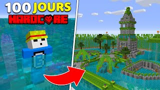 Jai survécu 100 jours dans UN MONDE OCEAN sur Minecraft Hardcore [upl. by Olsson]