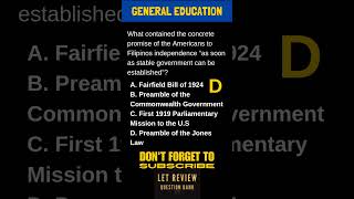 GEN ED Review Questions 153154 letreview [upl. by Nathanael]