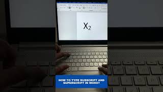 how to type subscript and superscript in word [upl. by Obelia]