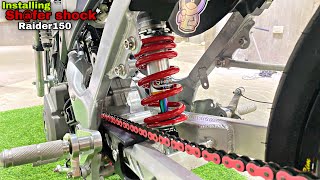 Installing Shfer Shock for Raider150  Streetbike  Andreu Cabagyo [upl. by Nikolas189]