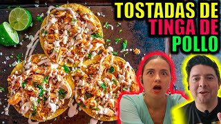 ANTOJITO MEXICANO  Tostadas de Tinga de Pollo  Receta 100 MEXICANA [upl. by Brade]