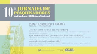 10º Jornada de Pesquisadores da fundação biblioteca Nacional  Mesa 1 [upl. by Kurzawa]