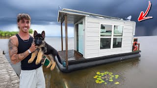 Overnight In My HOUSEBOAT with our New Puppy  TORNADO WARNING [upl. by Pavier102]