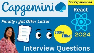 Capgemini Interview for React  Frontend Developer  5 Years 2024 [upl. by Luigi]