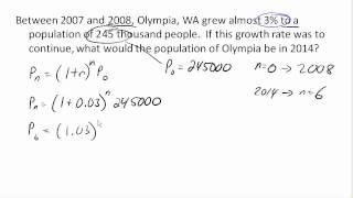 Predicting future population using an exponential model [upl. by Modesta]