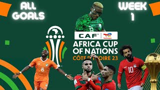 CAF AFRICAN CUP OF NATIONS 2024  1 WEEK ALL GOALS HIGHLIGHTS [upl. by Ojok]