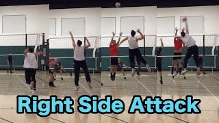 Right Side  Opposite Hitter Spiking TECHNIQUE  How to SPIKE a Volleyball Tutorial [upl. by Oinotla]