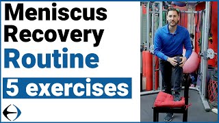 Meniscus Recovery Routine 5 exercises with a physical therapist [upl. by Mahoney709]