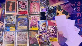 ASMR Organizing My Digimon Card Binder [upl. by Asquith]