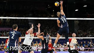 USA fights off Germany avoids disastrous collapse in mens volleyball  Paris Olympics  NBC Sports [upl. by Assadah442]