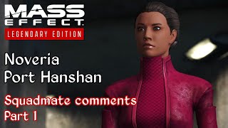 Mass Effect  Noveria  Squadmate comments  Part One [upl. by Nnor]