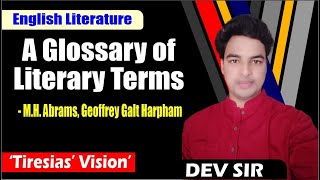 A Glossary of Literary Terms  M H Abrams Part 2 [upl. by Enilasor]