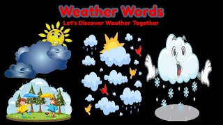 Weather Words for Kids 🌦️ Learn About Sunny Rainy Snowy amp More  Fun Sounds amp Visuals [upl. by Drofwarc359]