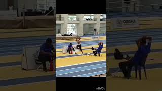 Indoor competition  indoor athletics sports jump triplejumper competition infomative shorts [upl. by Enwahs]