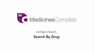 MedicinesComplete User Guide  Introduction to Search [upl. by Roeser]