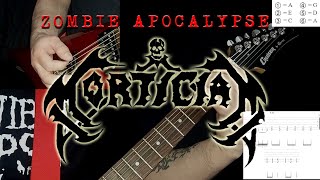 Mortician  Zombie Apocalypse guitar cover playthrough tab [upl. by Ignazio]