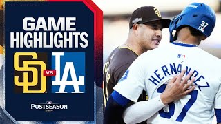 Padres vs Dodgers NLDS Game 2 Highlights 10624  MLB Highlights [upl. by Ybsorc]