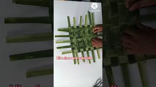 How to make coconut leaves Asan matcoconut leaves patiyoutube shorts shortsvideo [upl. by Sonnnie]