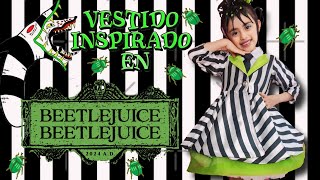 Cómo hacer vestido inspirado en beetlejuice  disfraces faciles para halloween  disfraz economico [upl. by Nileak]