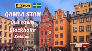 Stockholm Winter Walking Tour Gamla Stan Old Town Sweden HDR [upl. by Sergent613]