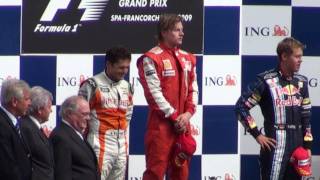 F1 SPA 2009 HD  podium [upl. by Hildegarde]