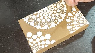 Pintando cajas Tutorial Mandalas Puntillismo Paso a paso [upl. by Kcirtapnhoj]