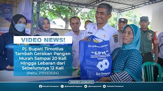 Pj Bupati Tambah Gerakan Pangan Murah Sampai 20 Kali Hingga Lebaran dari Sebelumnya 12 Kali [upl. by Nihahs]