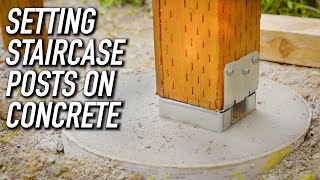 How To Set Posts On Concrete  Dr Decks [upl. by Gardol]