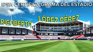 IPSA CERTIFICÓ LA GRAMA DEL NUEVO ESTADIO DE LEÓN RIGOBERTO LÓPEZ PÉREZ [upl. by Atnas160]