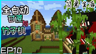 【Minecraft】全自動甘蔗機与竹子機 EP10｜簡單生存｜119生存｜我的世界｜創世神 [upl. by Kaasi253]