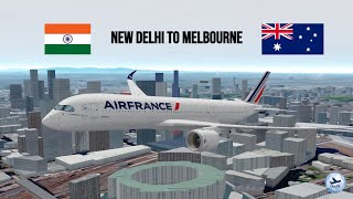 GeoFS Timelapse New Delhi To Melbourne [upl. by Lleumas546]