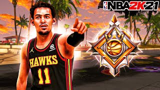 LEGEND TRAE YOUNG GREENS HALF COURT GAME WINNERS on NBA 2K21 [upl. by Ellehcram]